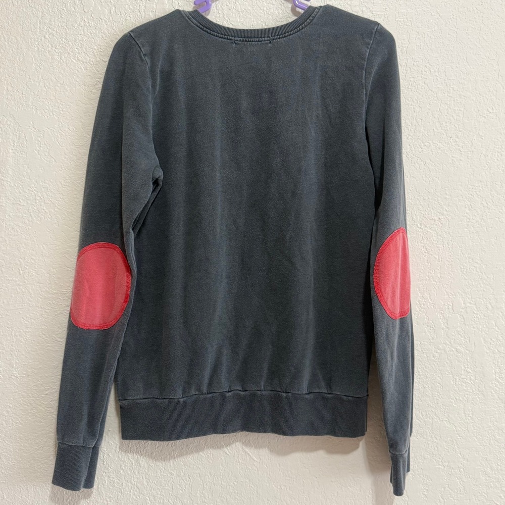 Truly Madly Deeply Daisy Graphic Sweatshirt Gray Pink Elbow Patches Kids‎ Medium - Picture 4 of 10